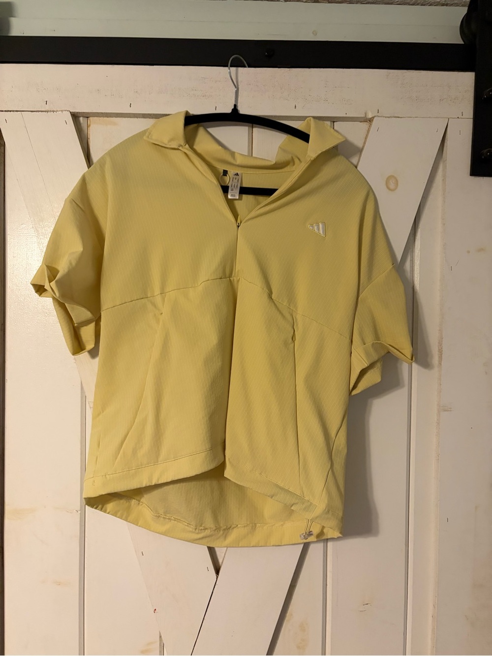 adidas Cream and Black Hoodie with Logo Tag